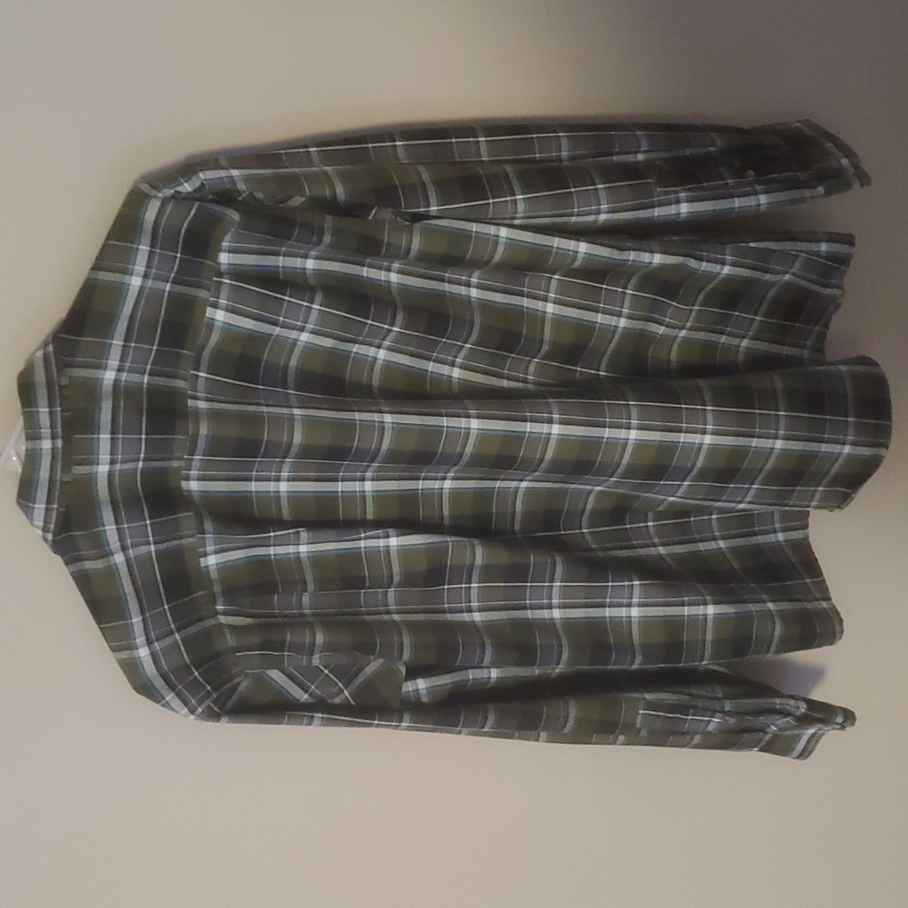 Eddie Bauer Button Down Flannel Pattern Dress Shi… - image 2